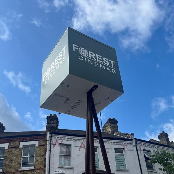 Photo of the sign for Forest Cinema